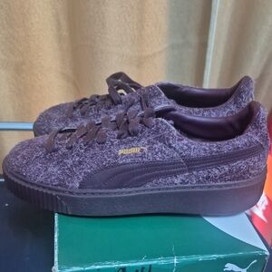 Puma Men's Textured Brown Sneakers
